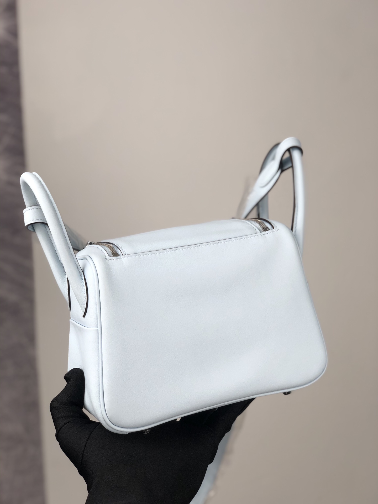 에르메스 미니 린디백 스위프트 블루 은장